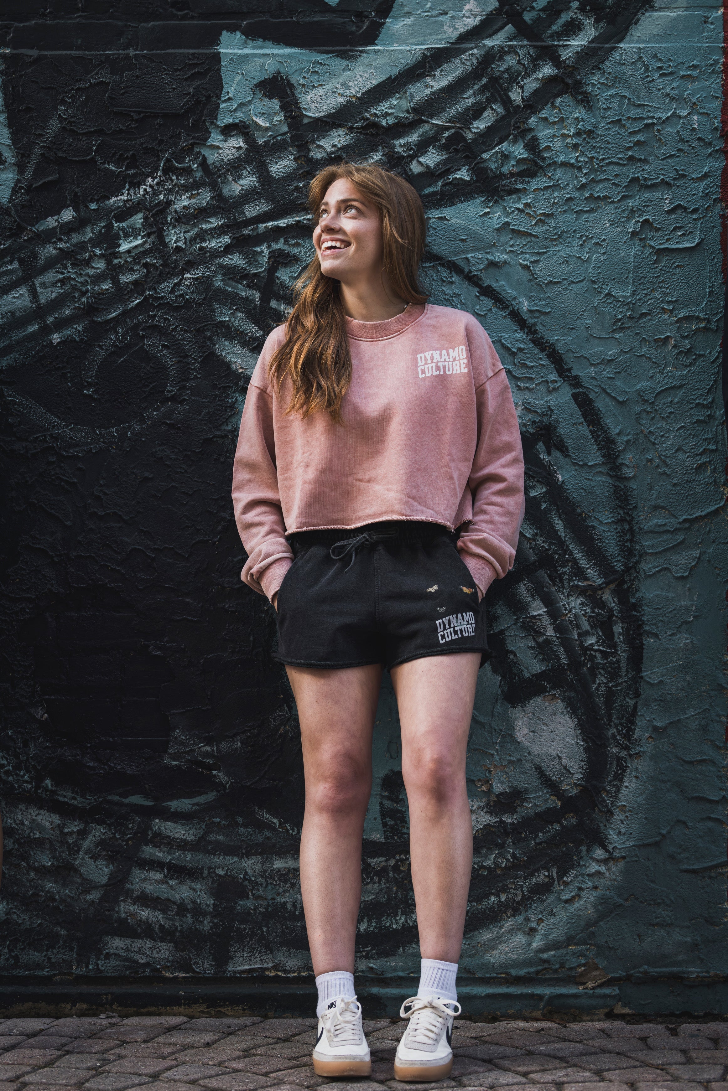 WOMEN SNOW WASHED LONGSLEEVE AND SHORTS