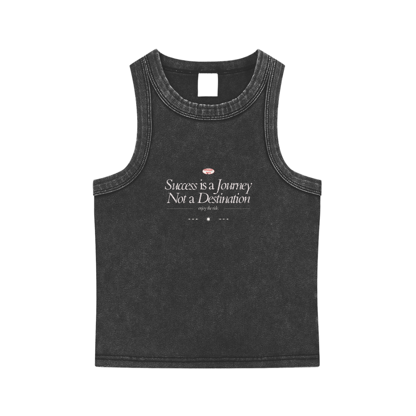 Black Snow Washed Women Tank Top