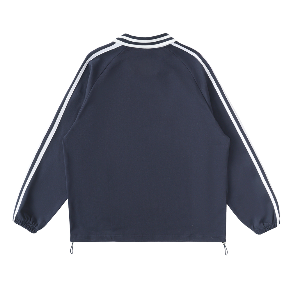 Contrast Striped Lapel Collar tee