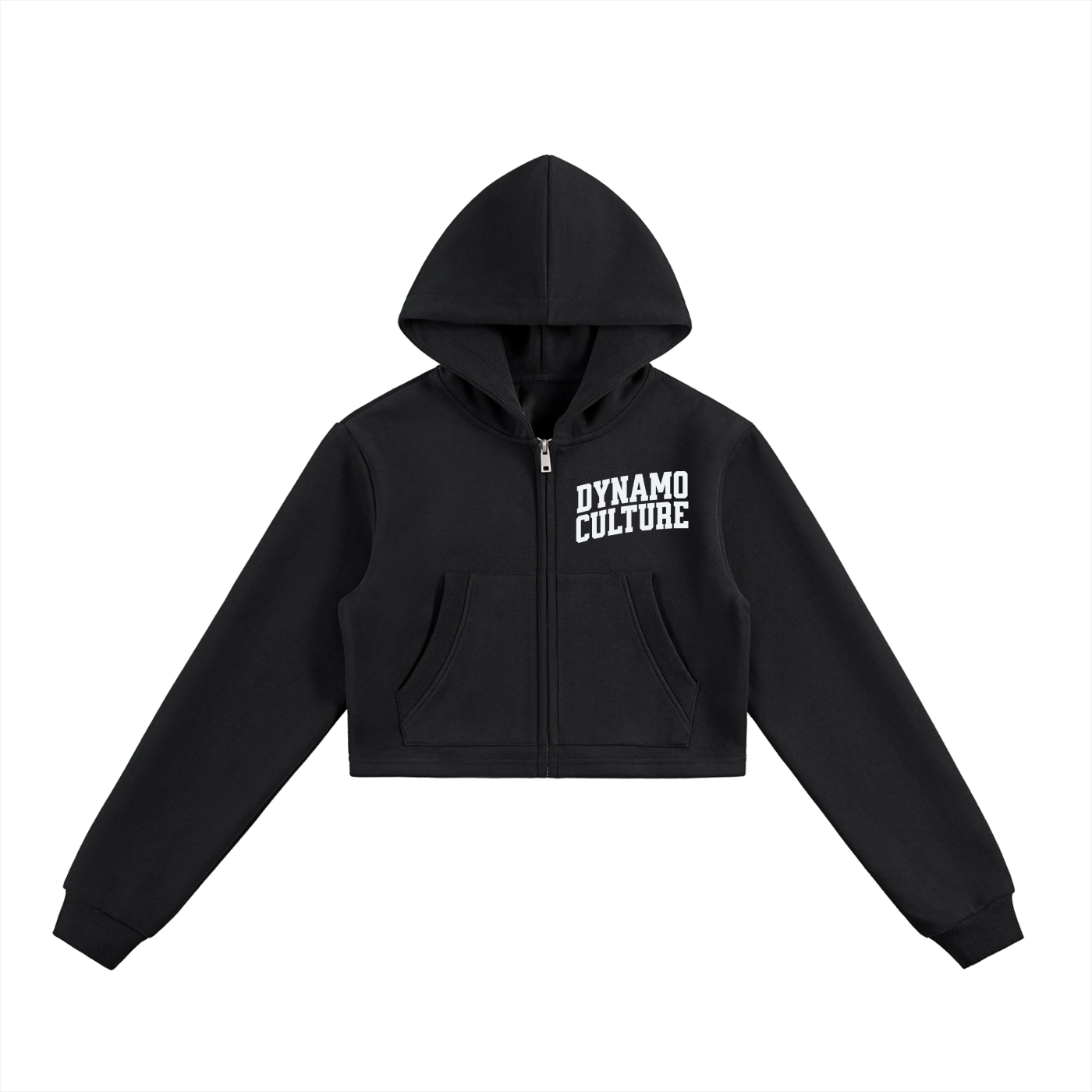 Essential Cropped Zip-Up Hoodie