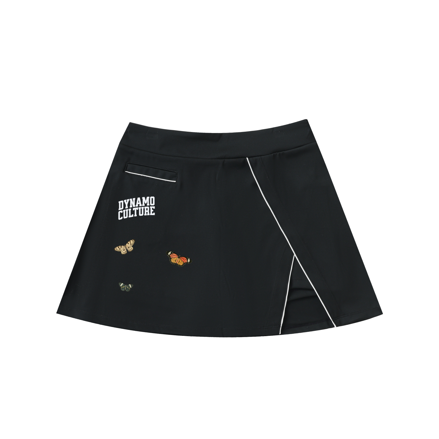 High-Waist Pocketed A-Line Skirt