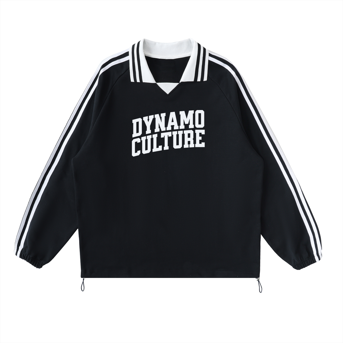 Contrast Striped Lapel Collar tee