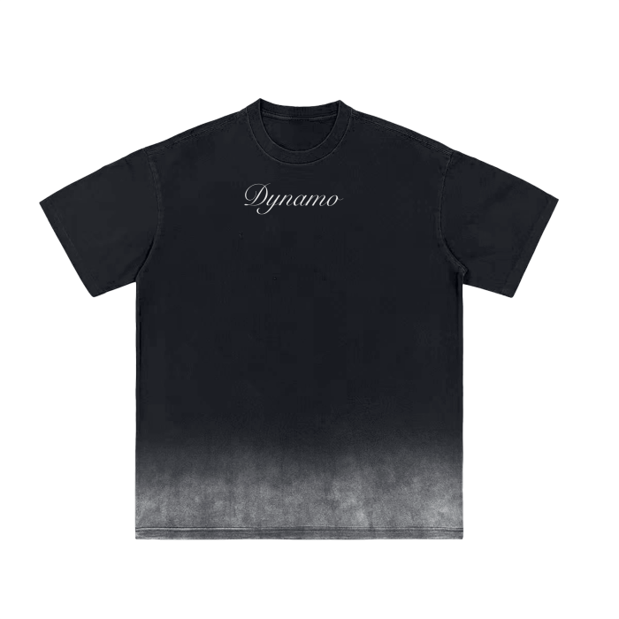 Black Vintage Washed Gradient Tee 250 GSM