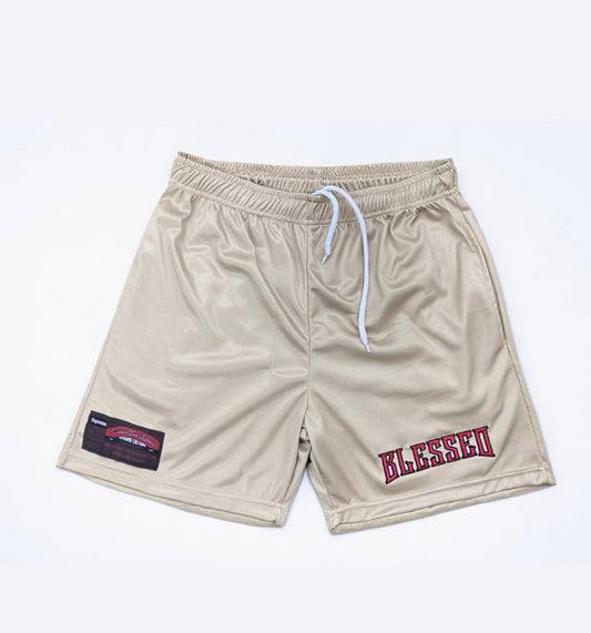 BEIGE 'BLESSED' Shorts