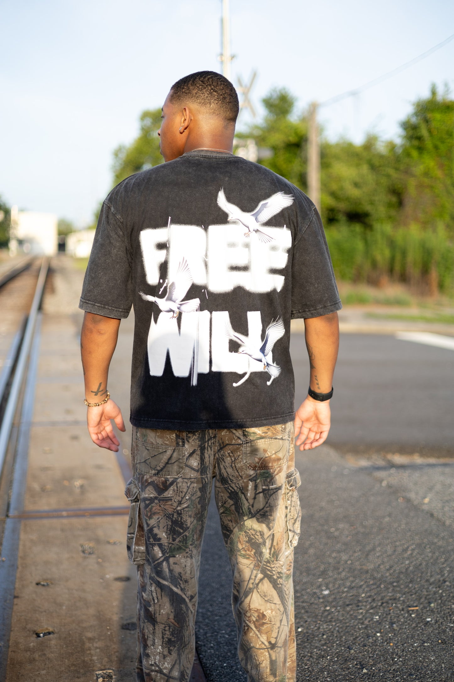 FREE WILL - WASHED BLACK TEE