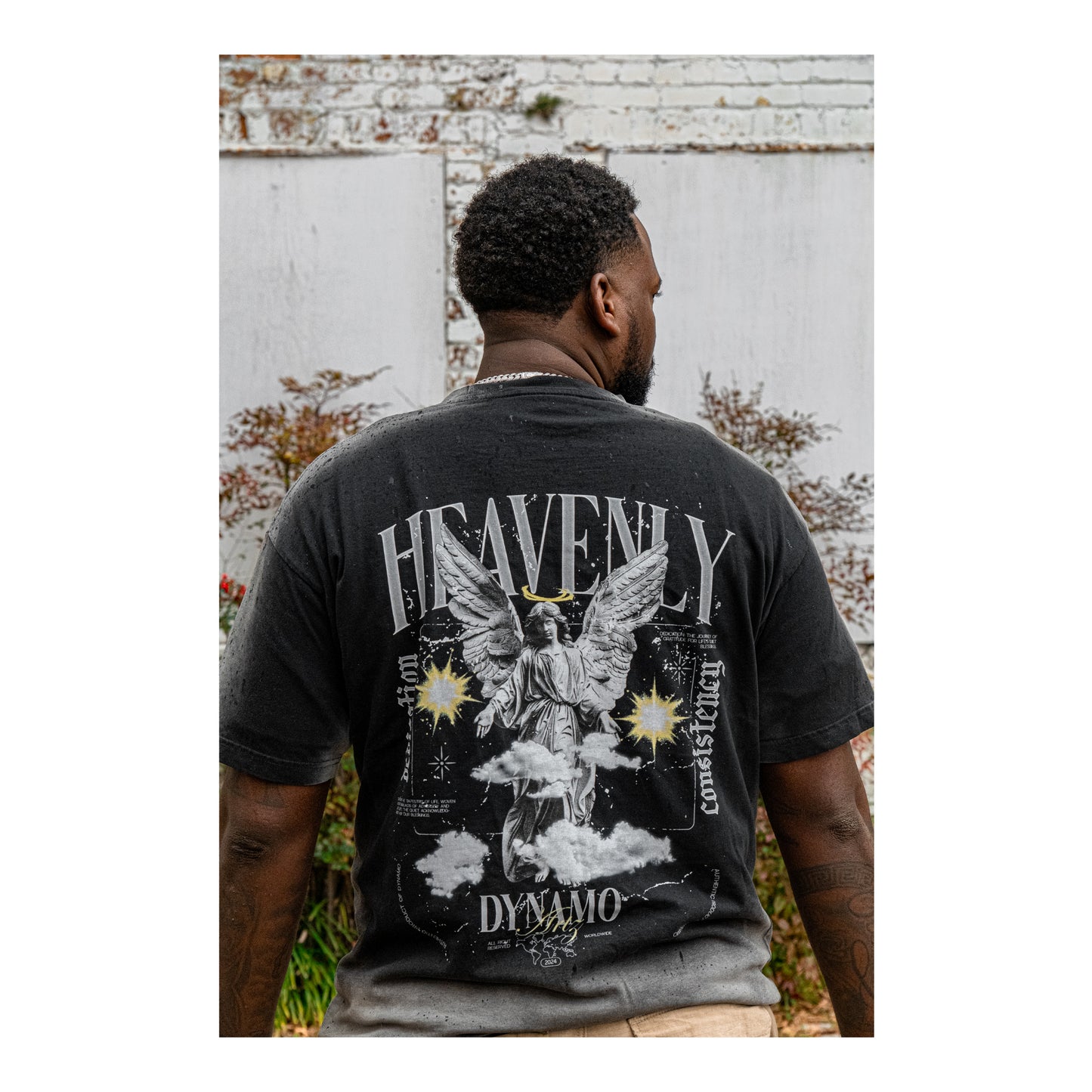 Monkey Washed Edge "HEAVENLY" Tee - 250 GSM