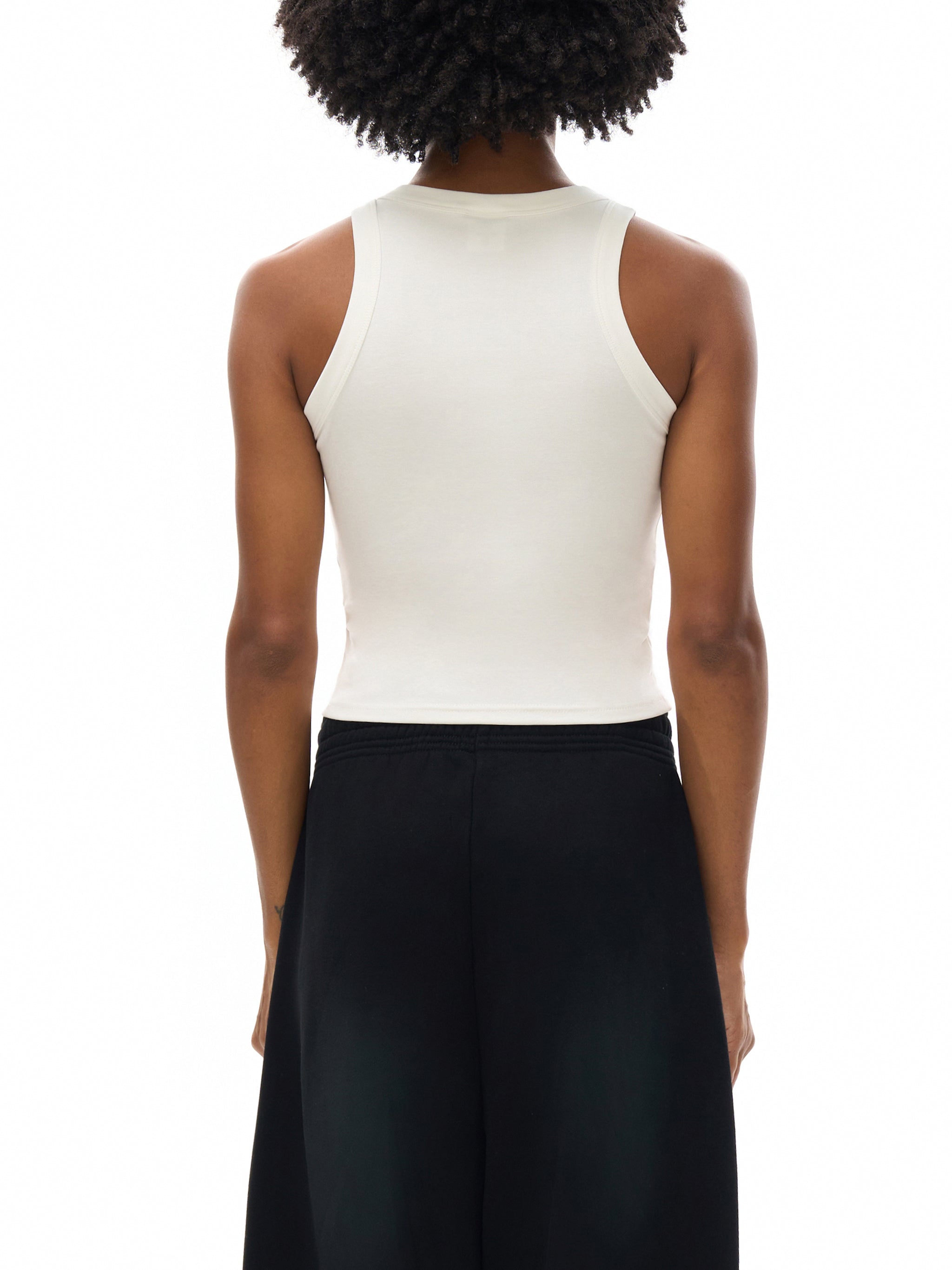 White Snow Washed Women Tank Top