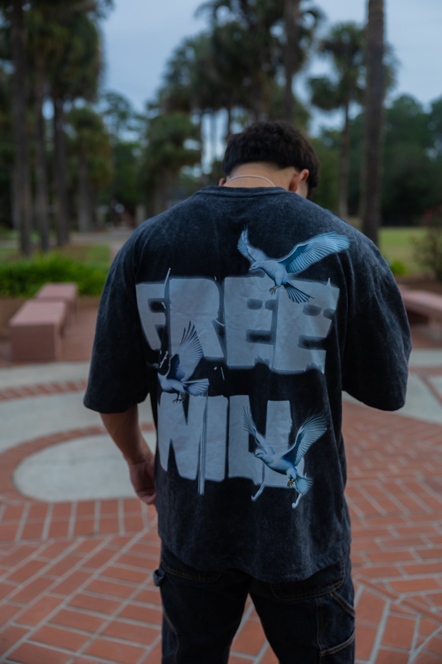 FREE WILL - WASHED BLACK TEE