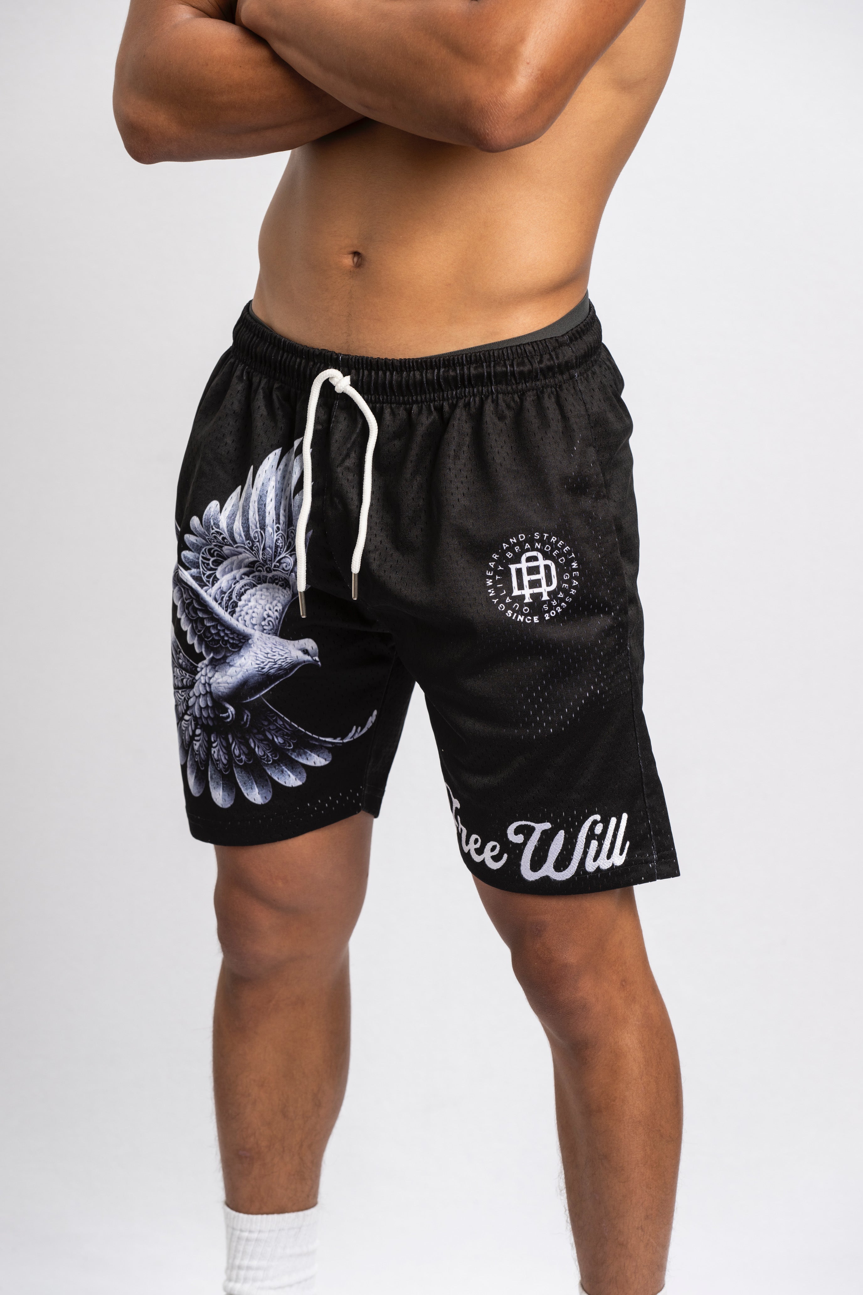 FREE WILL" black shorts"
