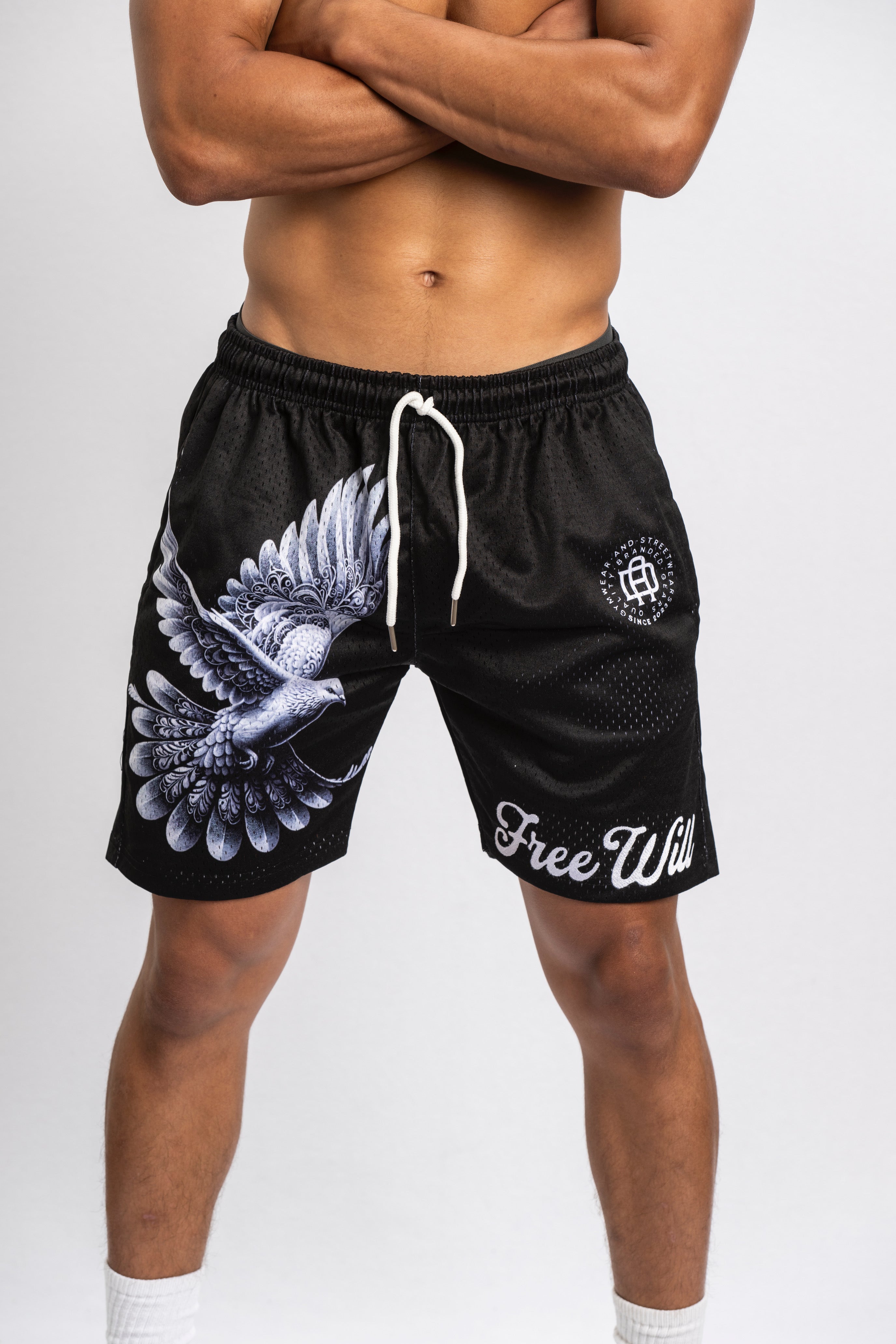 FREE WILL" black shorts"