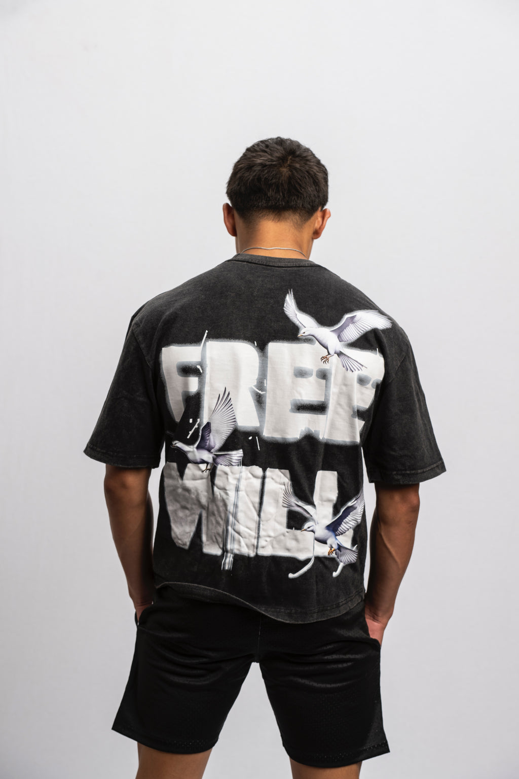 FREE WILL - WASHED BLACK TEE