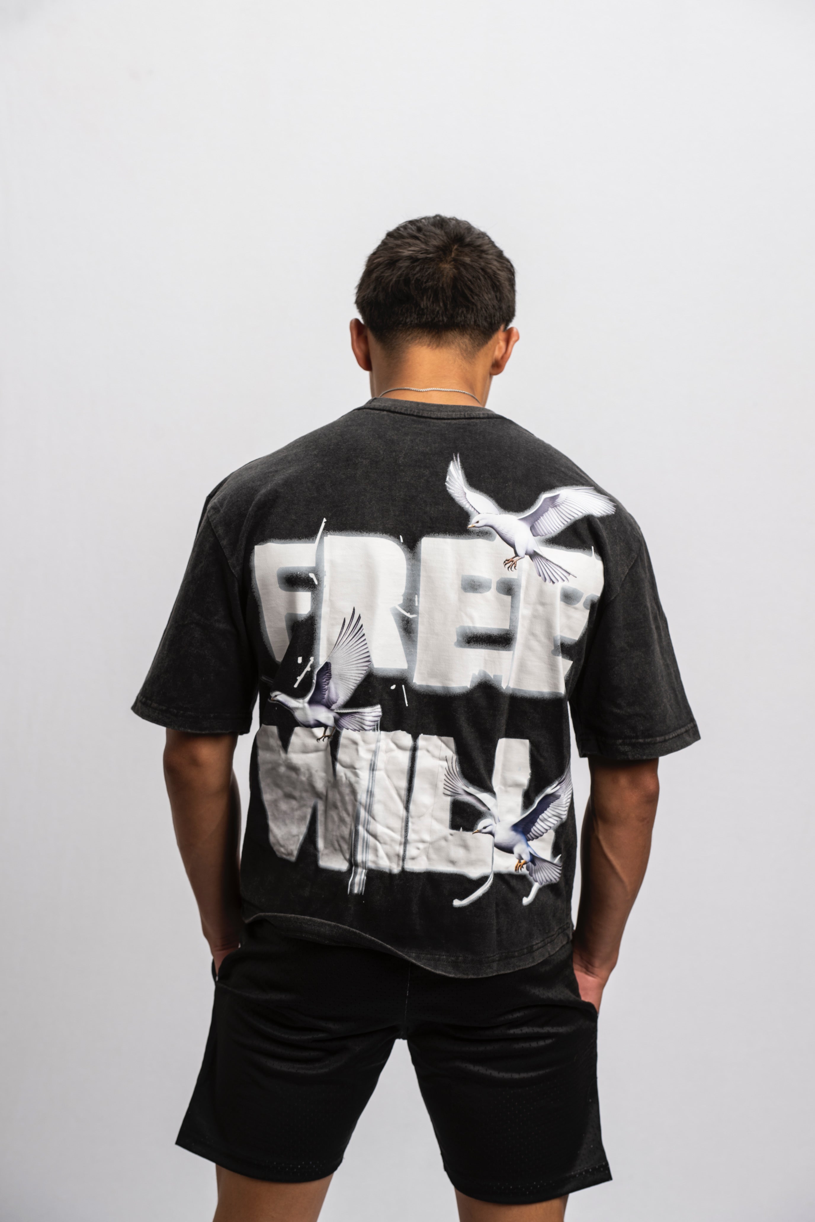 FREE WILL - WASHED BLACK TEE