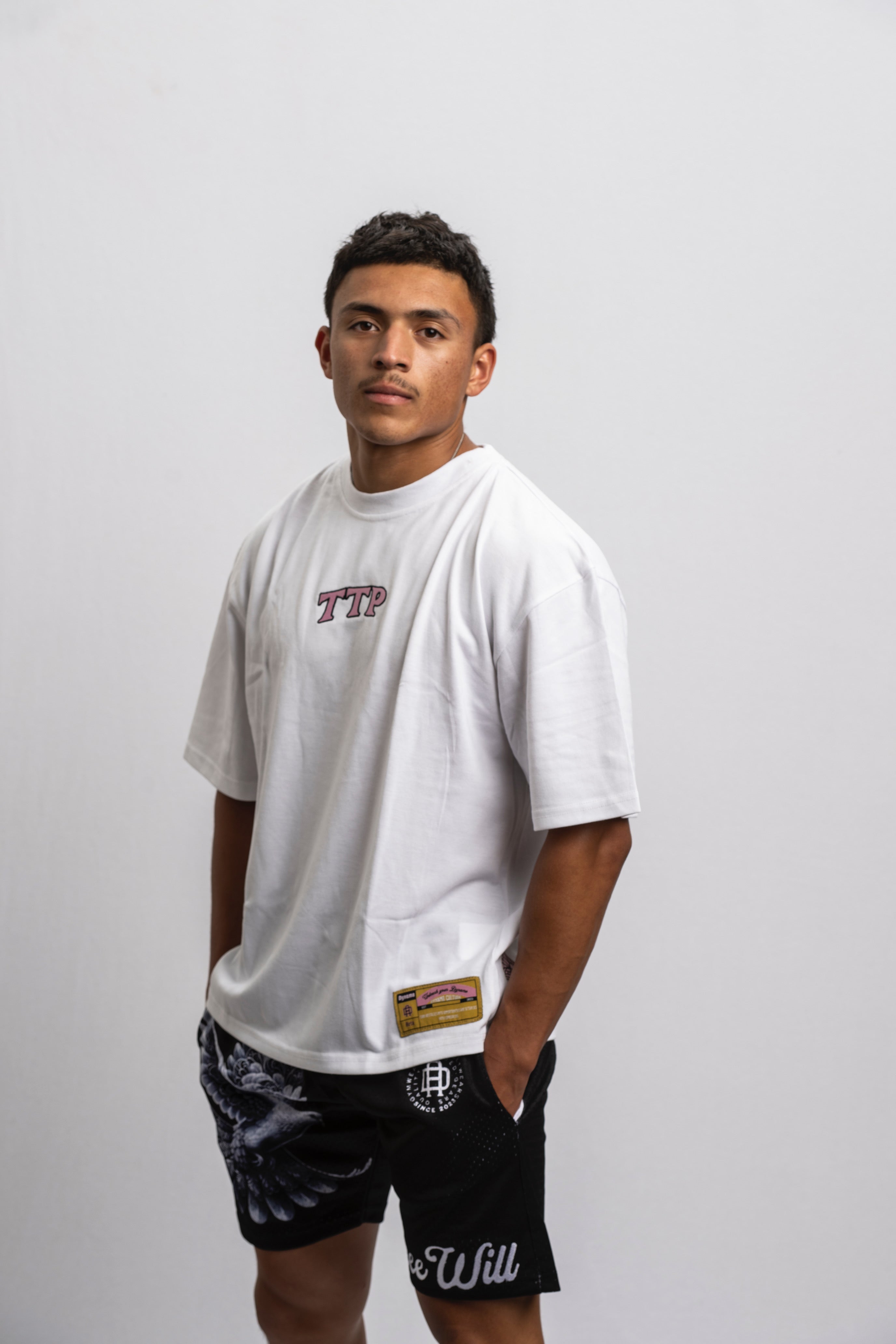 WHITE 'TTP' Tee
